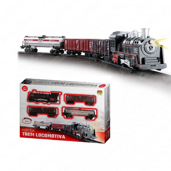 Pista Trem Locomotiva Com Luz Dmt5373 - Dmtoys